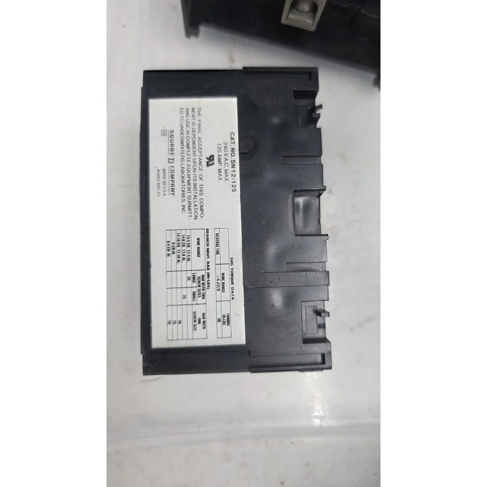 4pc. Square D SN12125 Neutral Assembly Insulated Groundable